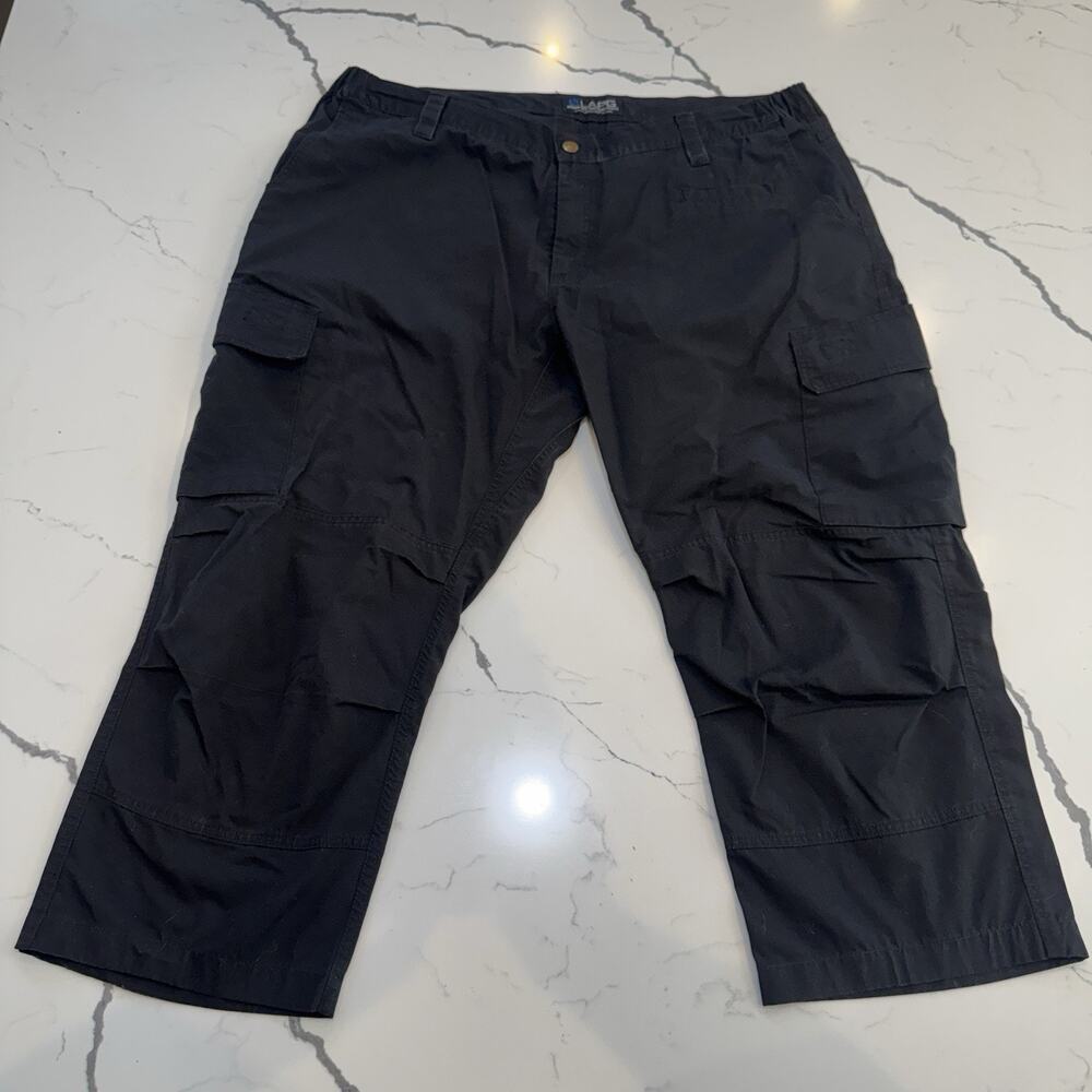 LAPG Urban Ops Tactical Pants Men's 44x24 Black Cargo Ripstop Hemmed